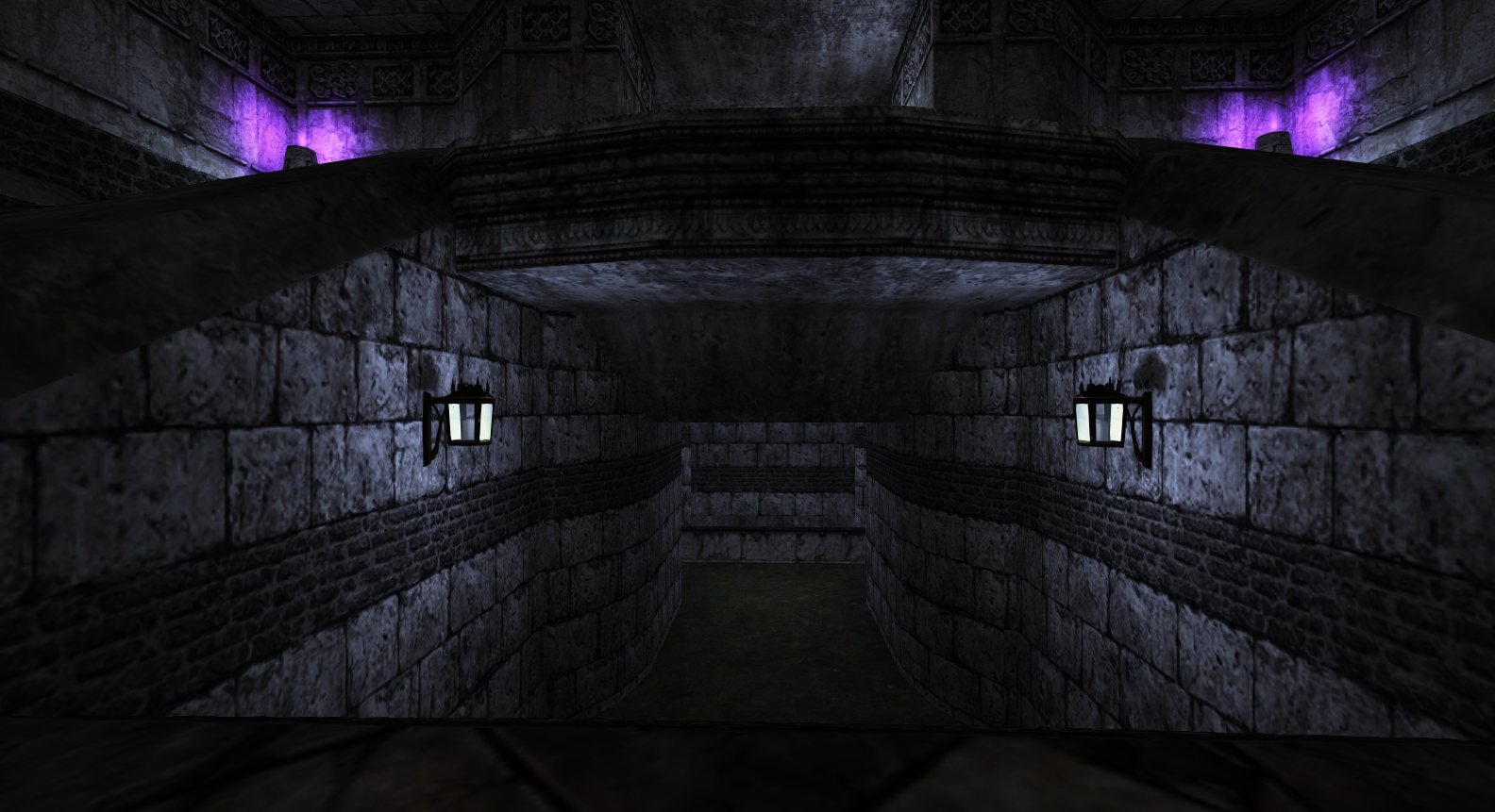 The same corridor without ambient occlusion