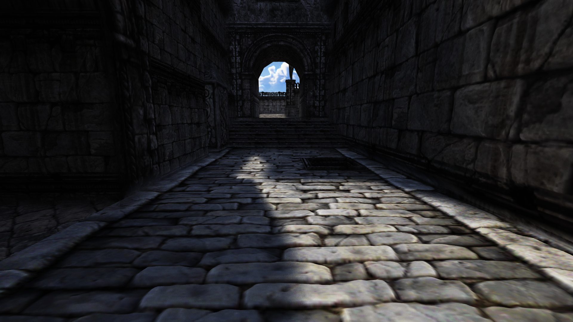 Brick and stone walls with displacement: the mortar sinks and the blocks stand out